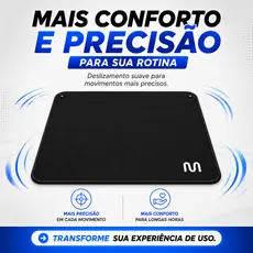Mouse Pad Premium Antiderrapante em Tecido Base Emborrachada para PC e Notebook