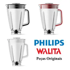 Copo Original Liquidificador Philips Walita HR2270 HR2271 HR2272 Completo em Acrílico Peca Reposicao