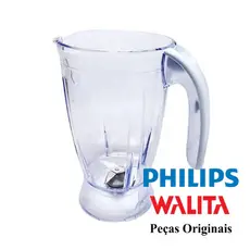 Copo Original Liqfaz e Liqstar c/ trava de segurança Philips Walita Jarra Liquidificador Trava Base