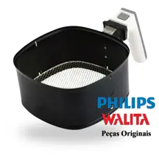 Cesta Fritadeira Philips Walita Original RI9225 RI9217 RI9220 Panela Bandeja suporte Airfryer Preta