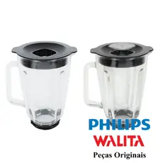 Copo de vidro liquidificador Philips Walita RI2240 RI2242 RI2244 HR2270 HR2272 HR2274 Original