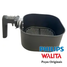 Cesta Cesto Fritadeira Airfryer Philips Walita RI9252 RI9201 Original Nova Peça Reposição Cuba
