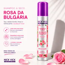 Shampoo A Seco NICK VICK Rosa Da Bulgária Nutri 150ml