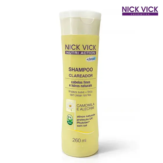 Shampoo Clareador NICK VICK Nutri Camomila e Alecrim 260ml