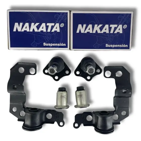 Kit 04 Buchas Bandeja de Suspensão + Pivôs - Fiat Palio Fire - Nakata