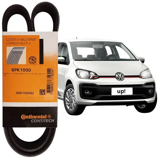 Correia do Alternador - VW Up 1.0 12V 2015 2016 2017 2018 2019 2020 2021 - Continental 6PK1000