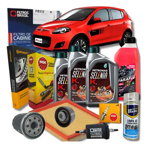 Revisão Óleo Filtros Velas Cabo Higienizador Correia e Tensor - Fiat Novo Palio 1.4 Attractive 15W40