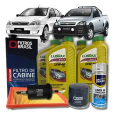 Kit Revisão Óleo Filtros e Higienização - GM Corsa / Montana - 15W40 Lubrax