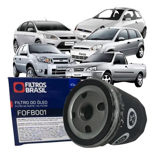 Filtro do Óleo Lubrificante - Ford Fiesta / KA / Ecosport / Courier / Focus - Filtros Brasil FOFB001