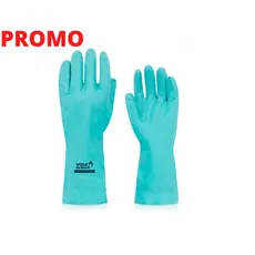 Luva Nitrilica Verde Com Forro Louça Cozinha Produto Quimico Antialergica