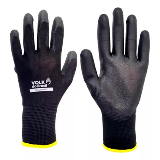 Kit 2 Luva De Segurança Multitato Tatil Banhada Luva Pu Black Next Mecanico Pedreiro Eletricista