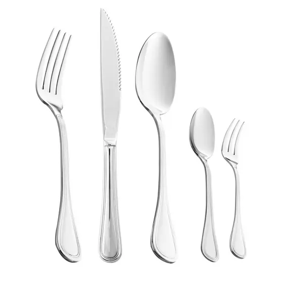 Faqueiro 30 Peças com Faca para Churrasco de Aço Inox Avalon