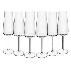 Conjunto Jogo 6 Taças Champanhe Cristal Alex 210ml Wolff