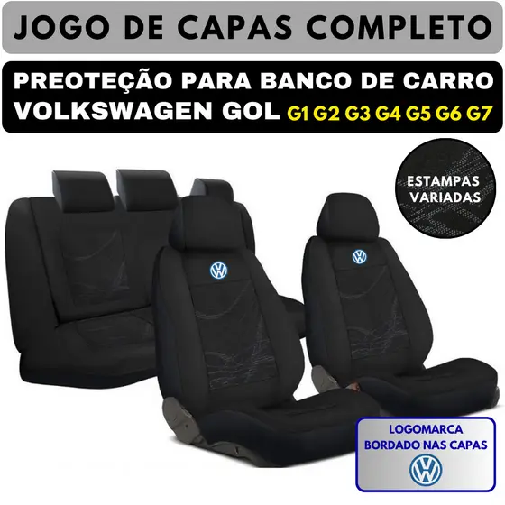 Capa Banco Carro Tecido Grosso Vw Gol G1 G2 G3 G4 G5 G6 G7