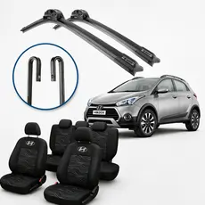 Kit Capas de Banco + Palhetas Limpador Parabrisa Hyundai HB20