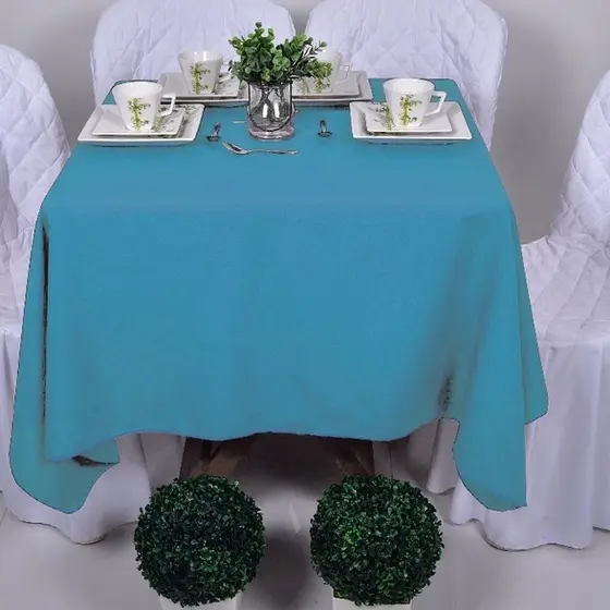 kit com 10 Toalhas de Mesa em Tecido Oxford de 1.50x1.50mt com Bainha