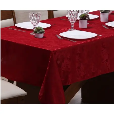 Toalha De Mesa 4 ,6 E 8 Lugares Jacquard Original Tecido Grosso Cores Natalinas,Reveillon,Jantar,Eventos,dia a dia