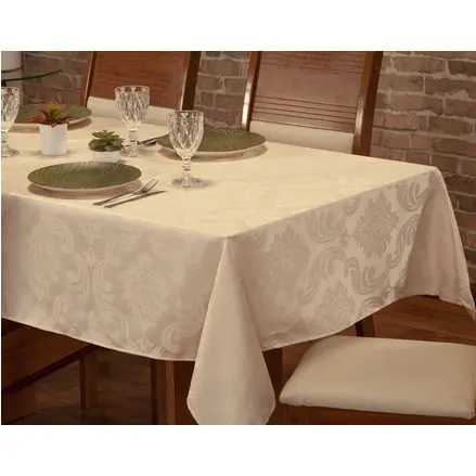 Toalha De Mesa  06 Lugares Jacquard Original Tecido Gross