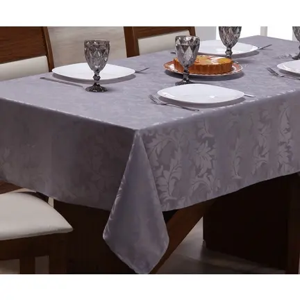 Toalha De Mesa 8 Lugares Jacquard Original Tecido Grosso