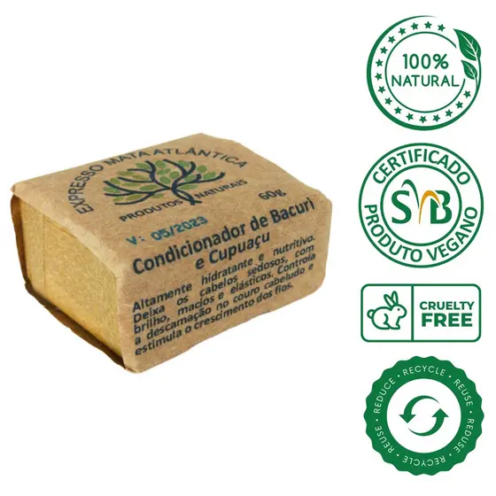 Condicionador Sólido Natural de Bacuri e  Cupuaçu da Expresso Mata Atlântica