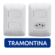 Conjunto 4x2 Tomada Com Interruptor Ou Interruptor Duplo Aria Tramontina