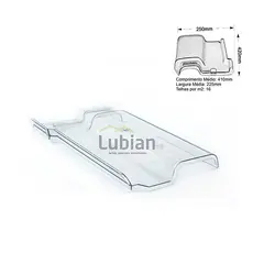 Telha Romana Policarbonato Transparente Injetada Obra Casa Telhados Lubian