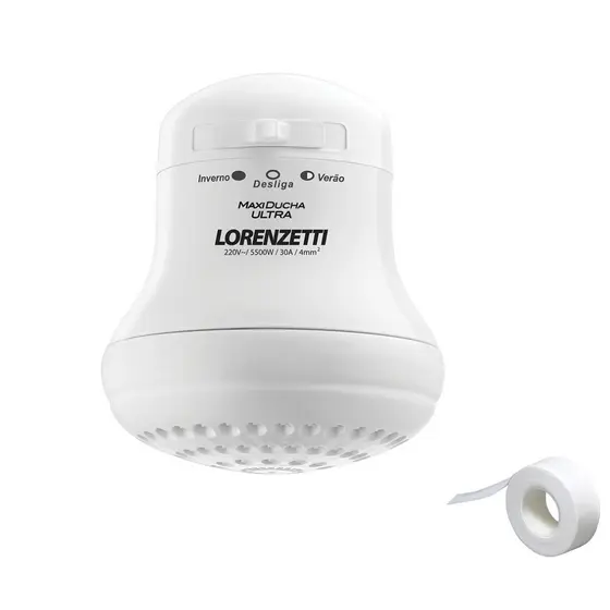 Kit Chuveiro Elétrico Maxi Ducha Banho Multi 5500 Lorenzetti