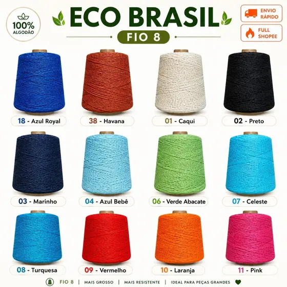 Barbante- 1kg- Eco-Brasil Soberano- (fio 8)