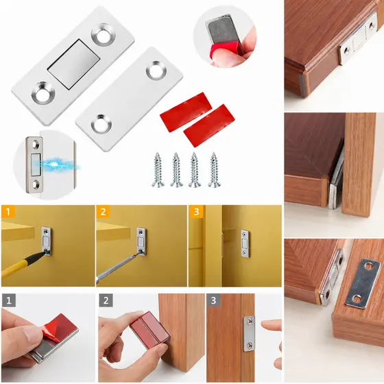 1 a 10 pares de Fecho/trava porta Magnético Armário Porta Forte Sistema de Fechamento para Móveis