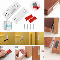 1 a 10 pares de Fecho/trava porta Magnético Armário Porta Forte Sistema de Fechamento para Móveis