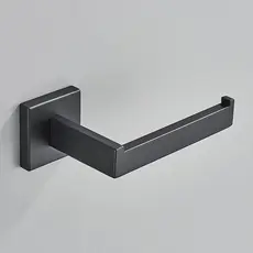 Suporte De Porta De Papel Higiênico Com Prego Acessórios De Banheiro De Aço Inoxidável Preto