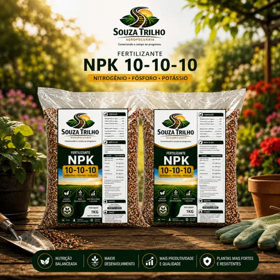 2k Adubo NPK 101010 Fertilizante para flores, rosas e plantas no geral