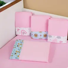 Kit 4 JOGOS de Lençol Berço Americano 2 peças Infantil Menina e Menino Microfibra