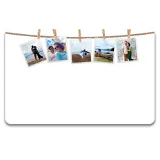 Quadro Lousa Magnética com Foto Personalizado - Imã de Geladeira c/ Caneta Escreve e Apaga