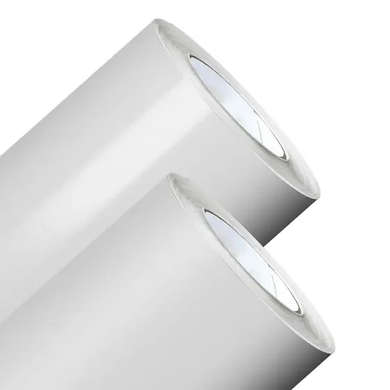 Papel Adesivo Vinil Branco Tipo Papel Contact Impermeável Para Envelopamento de Móveis Geladeira