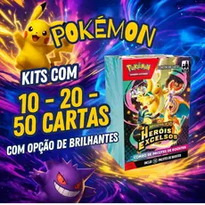 Cartas Pokémon Heróis Excelsos Kit 10/20/50 Sortidas Brilhantes