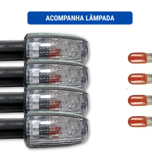 Kit 2 ou 4 Pisca Seta Cg Titan Fan 125 150 2000 2001 2002 2003 2004 2005 2006 2007 2008 Semi Fumê