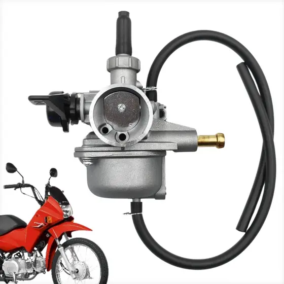Carburador Completo Honda Pop 100 2007 2008 2009 2010 2011 2012 2013 2014 2015 Com Mangueiras