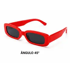 Óculos Escuro Retro Vintage Hype Vermelho Polarizado