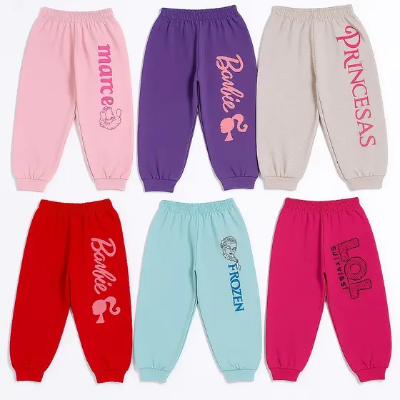 Kit Calças De Moletom Infantil  Menina