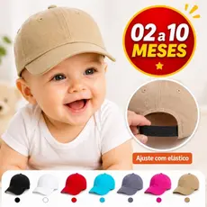 boné chapéu para bebê liso de 02 a 10 meses protetor de sol bebê