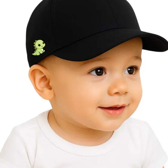 bone bebe infantil 0 a 12 meses dinossauro lateral chapeu infantil bebe