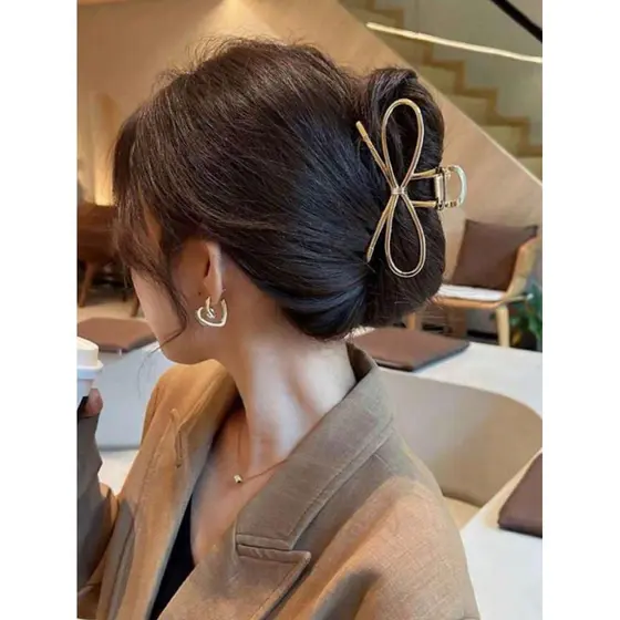1 Peça Garras De Cabelo Presente Bonito Para Mulheres Ou Amiga Modelo Laço