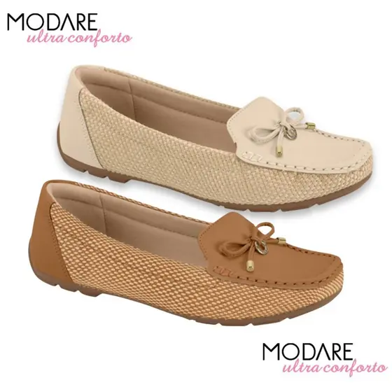 Sapatilha Mocassim Feminino Modare Confortavel Palha Casual Moda Ref: 7035.646