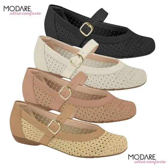 Sapatilha Mocassim Feminino Modare Confortavel Bailarina Boneca Esporão Casual Ref: 7016.1012