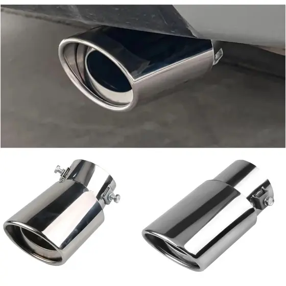 Ponteira Escapamento Esportiva Automotivo Inox Modelo Curvada