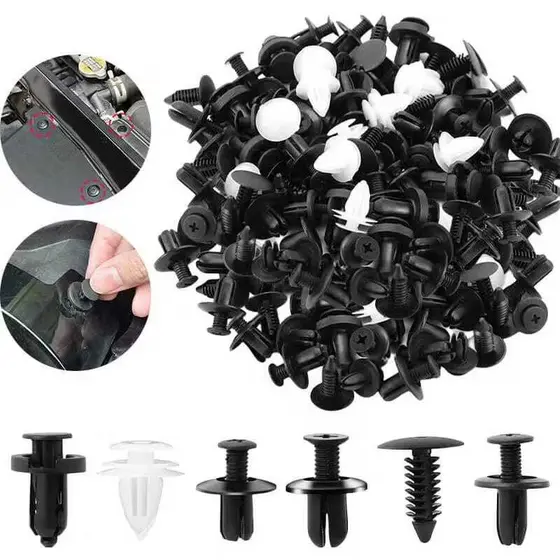 100 Pcs auto fixador Clipe Mista Corpo Do Carro Pino Retentor rebite Guarnição Da Porta Painel kit