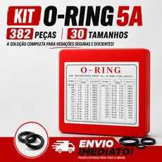 Anel De Vedação Oring Jogo Estojo Borracha Kit Peças Nbr 382 pçs