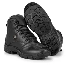 Bota Motoqueiro Masculina Resistente Confortável Em Couro Oferta