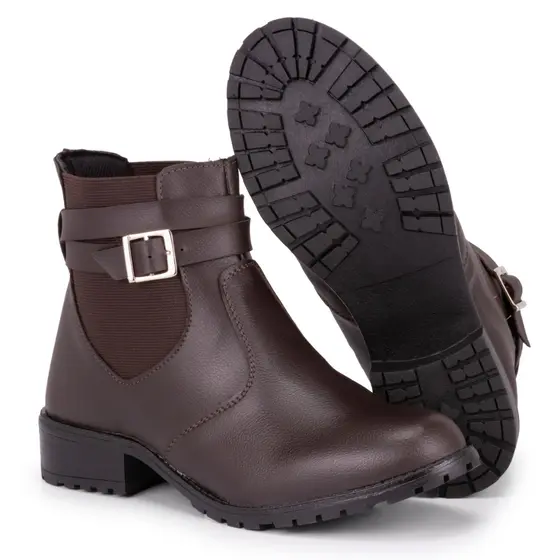 Bota Feminina Montaria Cano Curto Fashion Confort Lançamento